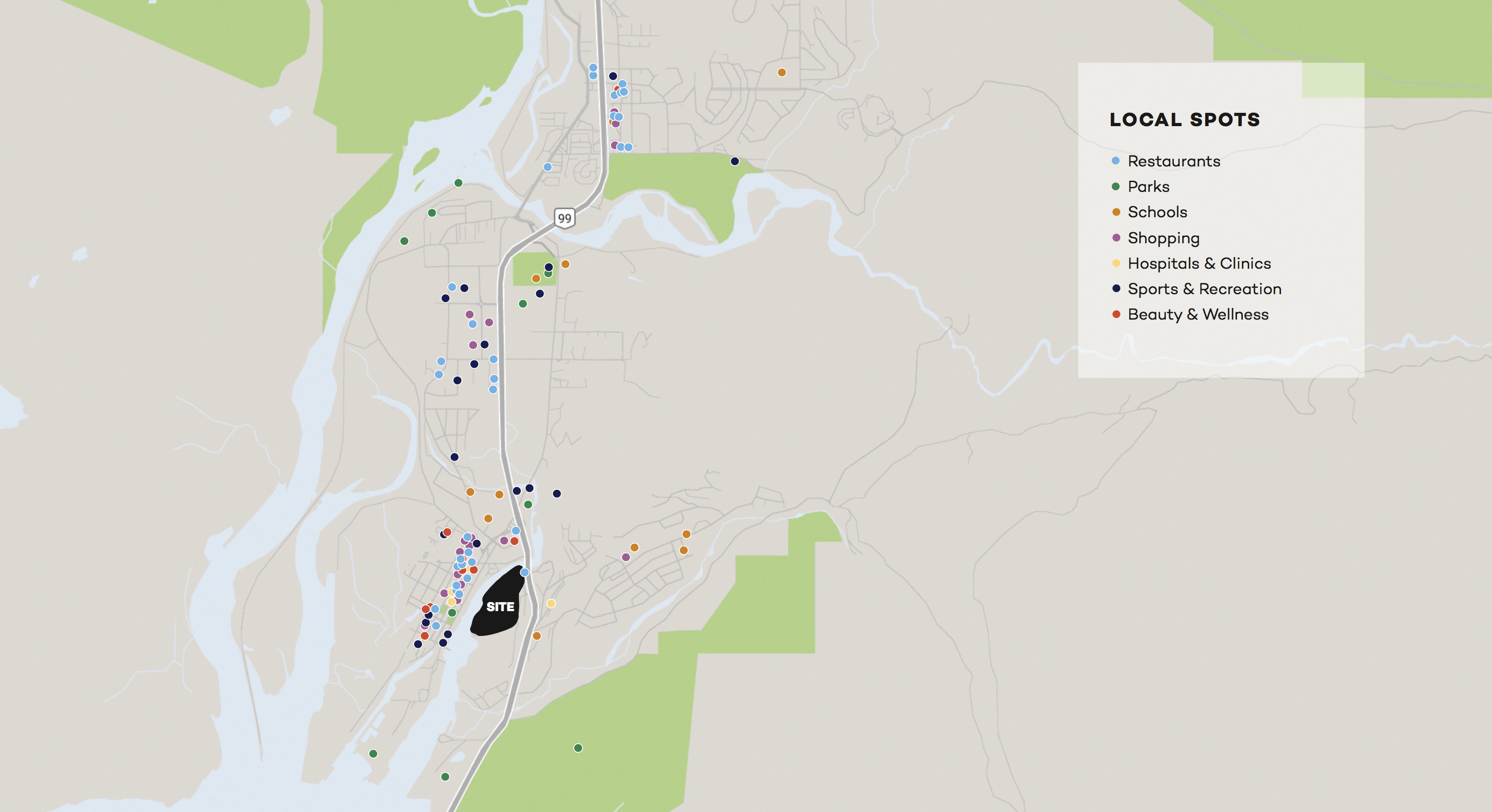 Bosa Squamish - map in squamish