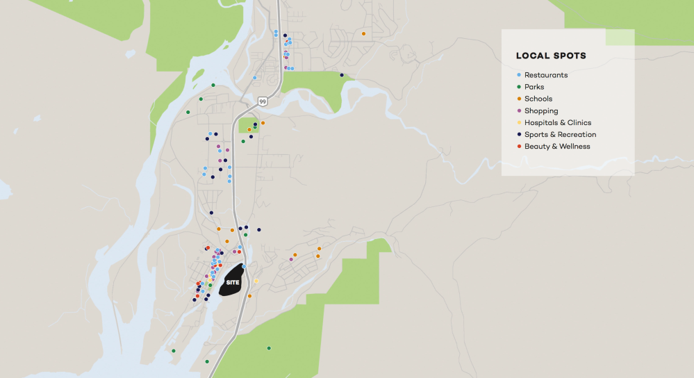 Bosa Squamish - map in squamish
